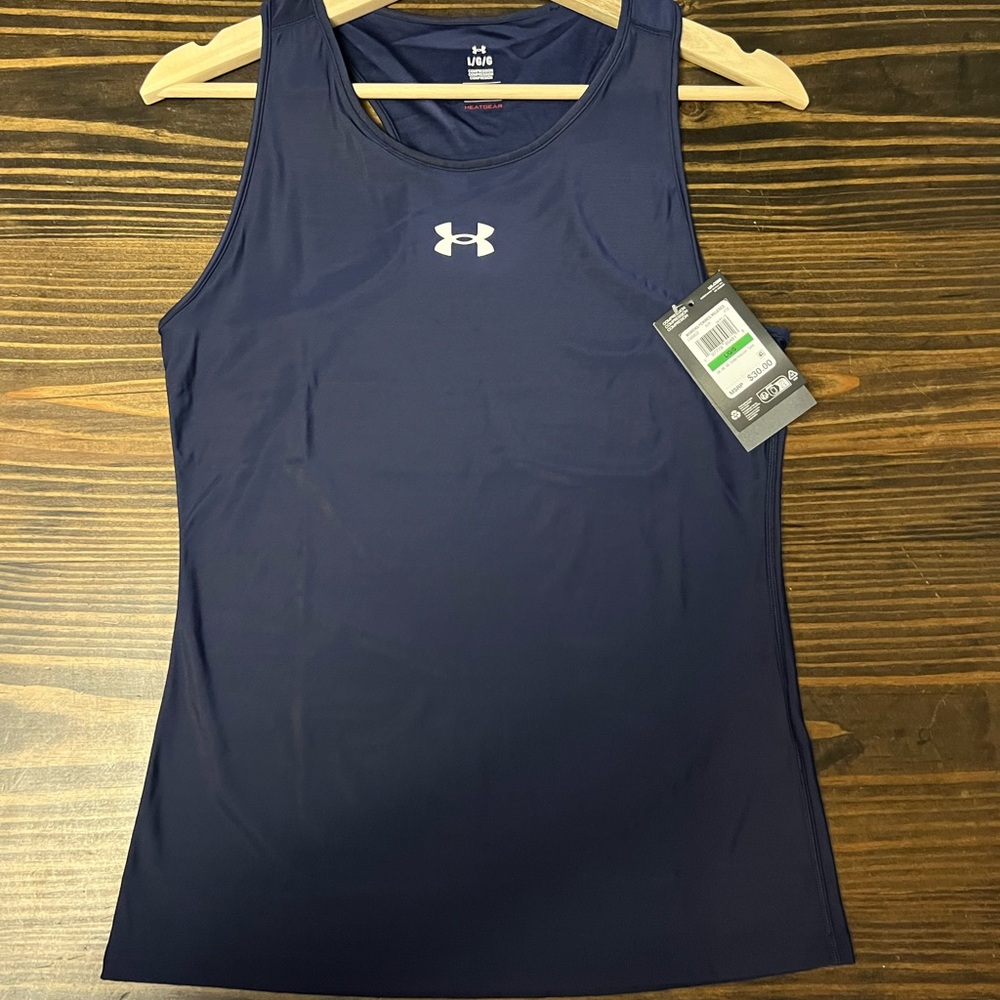 Under Armour Dark Blue Athletic Tank- Compression